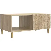 vidaXL Salontafel Sonoma Eiken 90 x 50 x 40 cm Bewerkt hout