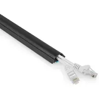Nedis Kabelgeleiding | Kabelgoot | 1 stuk | Maximale kabeldikte: 12 mm | PVC | Zwart