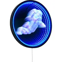 TRIO Wandlamp Duke uniek effect zwart Ø 40cm