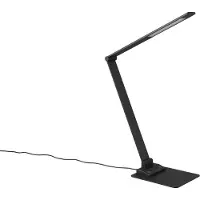 TRIO Bureaulamp Travis, dimbaar, zwart, Werkkamer / Kantoor, metaal, Modern, bureaulamp