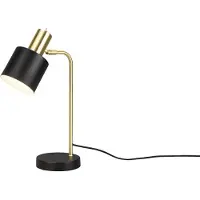 TRIO Design bureaulamp Adam Zwart met goud