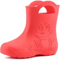 Ladeheid LA-CA-Frog Kinder Regenlaarzen - Rubber - Licht - EVA - Koraal - 34/35