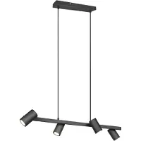 TRIO MARLEY - Hanglamp - Zwart mat - excl. 4x GU10 4,9 W - Plafondbevestiging - In hoogte verstelbaar