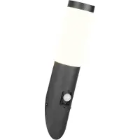 TRIO TRIOTO - Wandlamp - Zwart mat - excl. 1x E27 4,9 W - Bewegingssensor - Wandmontage - Buitenverlichting - IP44