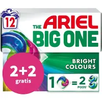 Ariel 2+2 Gratis: 4in1 Wasmiddel Pods The Big One Color 12 Stuks