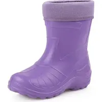 Ladeheid LA-KL-050 Kinder Regenlaarzen - Rubber - met Binnenschoen - EVA - Wasbare Binnenschoen - Violet - 26