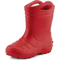 Ladeheid LA-KL-051 Kinder Regenlaarzen - Rubber - met Binnenschoen en Grepen - Waterdicht - EVA - Wasbare Binnenschoen – Rood – 33