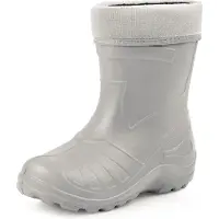Ladeheid LA-KL-050 Kinder Regenlaarzen - Rubber - met Binnenschoen - EVA - Wasbare Binnenschoen - Grijs - 28