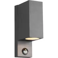 TRIO Buitenlamp Roya - Wand - Antraciet - Bewegingssensor - Vierkant - 2-lichts