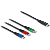 DeLOCK USB-C multiport oplaadkabel – USB-C / Lightning / Micro-USB