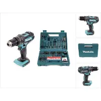 Makita DHP 482 Z accu klopboormachine 18V 62Nm solo + bits & boren set 100 stuks