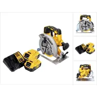 DeWalt DCS 570 P2 accu-handcirkelzaag 18 V 184 mm borstelloos + 2x accu 5,0 Ah + oplader