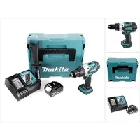 Makita DDF 458 RT1J 18V accuboormachine 91 Nm in Makpac met 1x BL 1850 B 5.0 Ah accu en DC18RC lader