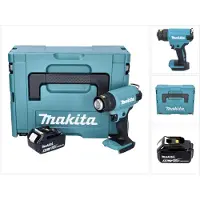Makita DHG 180 T1J Batterij heteluchtpistool 18 V 550 °C + 1x batterij 5.0 Ah + Makpac - zonder oplader