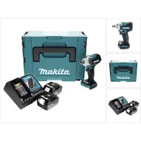 Makita DTW 300 RFJ accu-slagmoersleutel 18 V 330 Nm 1/2" borstelloos + 2x accu 3,0 Ah + oplader + Makpac