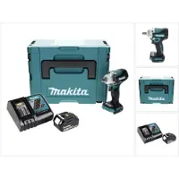 Makita DTW 300 RF1J accu-slagmoersleutel 18 V 330 Nm 1/2" borstelloos + 1x accu 3,0 Ah + oplader + Makpac