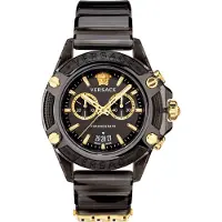 Versace Icon Active VEZ700421 Horloge - Kunststof - Zwart - Ø 44 mm