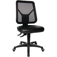 Topstar Werkdraaistoel | wielen | polyurethaanschuim zwart | 410-540 mm | 1 stuk - 73280PU0H 73280PU0H