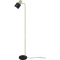 TRIO Design leeslamp Adam Zwart met goud