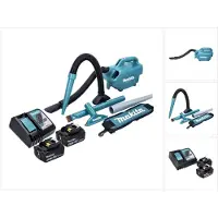 Makita DCL 184 RT Accu hoover 18 V 54 mbar 0,5 l + 2x accu 5,0 Ah + lader, Stofzuiger