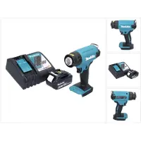 Makita DHG 180 RM1 Batterijhittepistool 18 V 550 °C + 1x batterij 4.0 Ah + lader