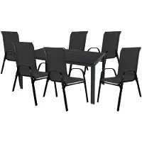 Mojawo Tuinset, 7-delig, 180x90 cm, aluminium / niet-hout