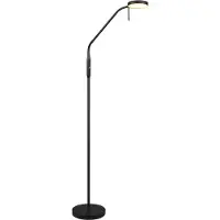 TRIO LED-vloerlamp Moreno, dimbaar, zwart, Woon-/ Eetkamer, metaal, LED vloerlamp