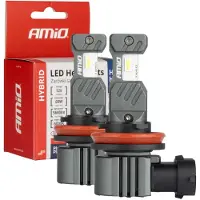 Amio LED H8/H9/H11 Koplampen/Mistlampen Hybrid series Wit 6000K - 5600LM Canbus 60W