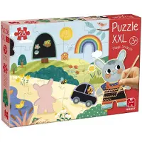 Jumbo - Goula - XXL Magic Scratch Puzzel - Puzzel met verborgen kleurplaat