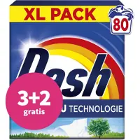 Dash 3+2 Gratis: Waspoeder Wasdraad Fris 80 Wasbeurten 4 Kg