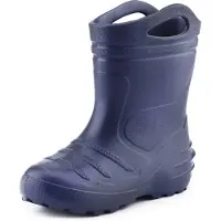 Ladeheid LA-KL-051 Kinder Regenlaarzen - Rubber - met Binnenschoen en Grepen - Waterdicht - EVA - Wasbare Binnenschoen – Donkerblauw – 23