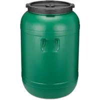 Garronda 120L Kunststof Trommel Met Deksel - Vat - HDPE - Voedselvat - Tuin Hobbock – Groen - GD-DOL-Barrel-Green