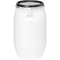 Garronda Regenton 85L kunststof vat levensmiddelcontainer van HDPE voor huis en tuin - GD-0078 Wit
