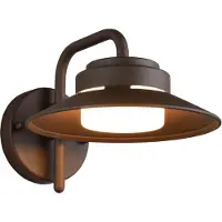TRIO Wandlamp buiten Atrato, dimbaar, bruin / roest, Aluminium, Wandlamp buiten