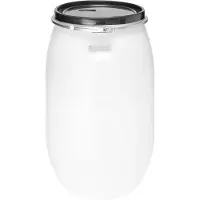 Garronda Regenton 120L kunststof vat levensmiddelcontainer van HDPE voor huis en tuin - GD-0078 Wit