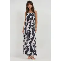Hiccups for Kids Vierkante Kraag Geprinte Maxi Jurk
