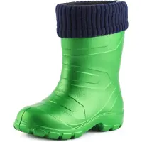 Ladeheid Kinder Regenlaarzen - Rubber - met Binnenschoen - EVA - Wasbare Binnenschoen - LA-LMG-845-AspenKids - Groen/Navy - 25