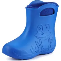 Ladeheid LA-CA-FrogWinter Kinder Regenlaarzen - Rubber - met Binnenschoen - EVA - Wasbare Binnenschoen - Blau/Marineblau - 22/23