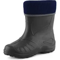 Ladeheid Kinder Regenlaarzen - Rubber - met Binnenschoen - EVA - Wasbare Binnenschoen - LA-KL-EVA-Kids - Grafiet - 24