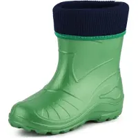 Ladeheid Kinder Regenlaarzen - Rubber - met Binnenschoen - EVA - Wasbare Binnenschoen - LA-KL-EVA-Kids - Smaragdgroen - 30