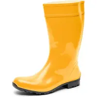 Ladeheid LA-LMG-967-Ilse Dames Regenlaarzen - Rubber – Hoog - PVC - Waterdicht – Zwart – 41