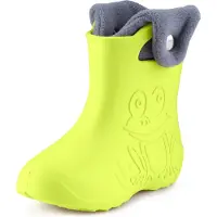 Ladeheid LA-CA-FrogButton Kinder Regenlaarzen - Rubber - met Binnenschoen – EVA - Wasbare Binnenschoen – Limone-1 -32/33