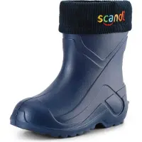 Ladeheid Kinder Regenlaarzen - Gevoerd en Waterdicht Vederlicht - EVA - LA-LMG-763-Scandi - Blauw295c/Marineblauw - 29