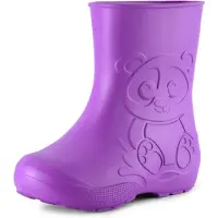 Ladeheid LA-CA-Panda Kinder Regenlaarzen - Rubber - Licht - EVA - Lilla - 32/33
