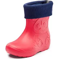 Ladeheid Kinder Regenlaarzen - Gevoerd en Waterdicht - EVA - LA-CA-Panda249 - Koraal - 22/23