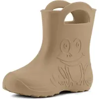 Ladeheid LA-CA-Frog Kinder Regenlaarzen - Rubber - Licht - EVA - Camel - 32/33