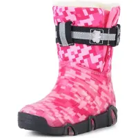 Ladeheid Kinder Regenlaarzen - Gevoerd en Waterdicht - PVC - LA-ZT-Winter - 06-Roze - 33/34