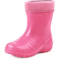 Ladeheid LA-KL-050 Kinder Regenlaarzen - Rubber - met Binnenschoen - EVA - Wasbare Binnenschoen - Lichtroze - 35