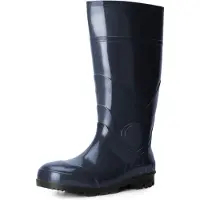 Ladeheid Heren Regenlaarzen - Thermo Rubber Laarzen Warm met Manchet Voering - PVC - LA-LMG-914-Bart - Navy - 48