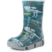Ladeheid Kinder Regenlaarzen - Jongens Meisjes Antislip Zool - PVC -LA-ZT-SzuwarekBW - Dunkelblau Dinosaurier - 21/22